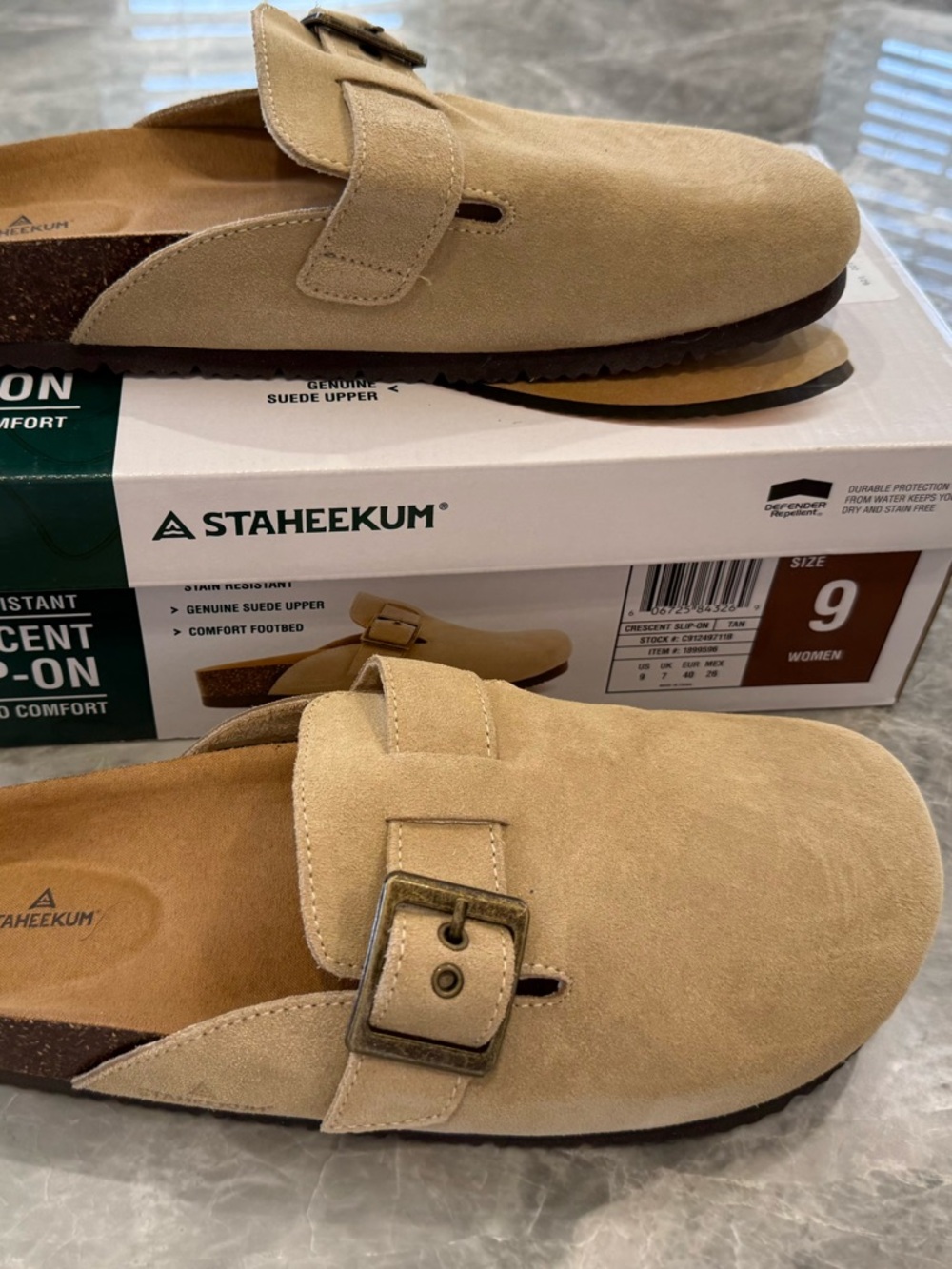 Staheekum Women's Crescent Buckle Clog Slip On Ladies Shoe Size 9